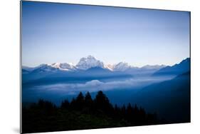 Dhaulagiri, an 8000 Meter Peak in the Morning Sun, Poon Hill, Annapurna Circuit, Ghorepani, Nepal-Dan Holz-Mounted Photographic Print