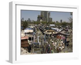 Dhobi Ghat, the Main City Laundries at Mahalaxmi, Mumbai, India, Asia-Tony Waltham-Framed Photographic Print