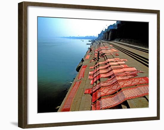 Dhobi Ghat, Varanasi, Uttar Pradesh, India, Asia-Godong-Framed Photographic Print