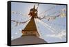 Dhodina Chorten Is Modeled on the Stupa of Boudhanath. Thimphu, Bhutan-Howie Garber-Framed Stretched Canvas