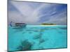 Dhoni and Deserted Island, Maldives, Indian Ocean, Asia-Sakis Papadopoulos-Mounted Photographic Print