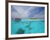 Dhoni and Deserted Island, Maldives, Indian Ocean, Asia-Sakis Papadopoulos-Framed Photographic Print