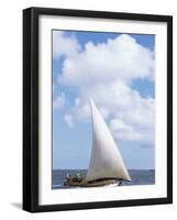 Dhow in the Indian Ocean, Lamu Island, Kenya, East Africa, Africa-Storm Stanley-Framed Photographic Print