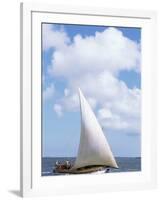 Dhow in the Indian Ocean, Lamu Island, Kenya, East Africa, Africa-Storm Stanley-Framed Photographic Print