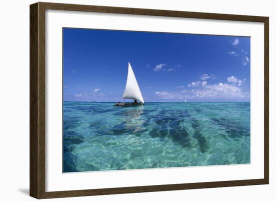 Dhow on Clear Seas-Paul Souders-Framed Photographic Print