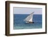 Dhow on Indian Ocean, Stone Town, Zanzibar, Tanzania-Alida Latham-Framed Photographic Print