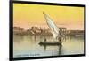 Dhow on the Nile by Luxor-null-Framed Art Print