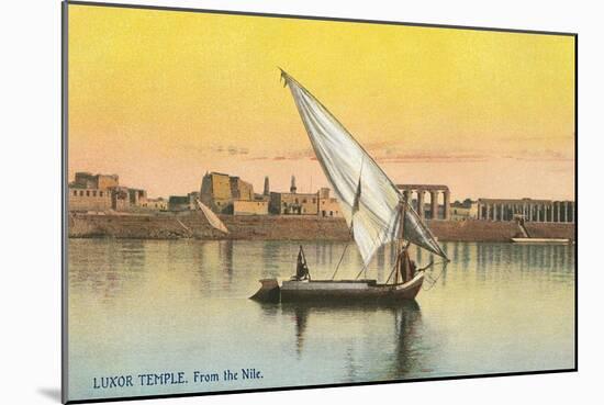 Dhow on the Nile by Luxor-null-Mounted Art Print