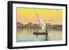 Dhow on the Nile by Luxor-null-Framed Premium Giclee Print