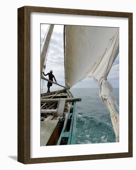 Dhow, Pangani, Near Tanga, Tanzania, East Africa, Africa-Groenendijk Peter-Framed Photographic Print