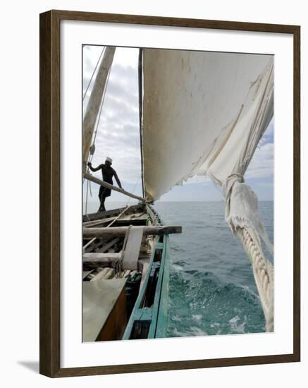 Dhow, Pangani, Near Tanga, Tanzania, East Africa, Africa-Groenendijk Peter-Framed Photographic Print