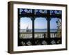 Dhow Through Window, Zanzibar, Tanzania-Peter Adams-Framed Photographic Print