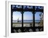 Dhow Through Window, Zanzibar, Tanzania-Peter Adams-Framed Photographic Print