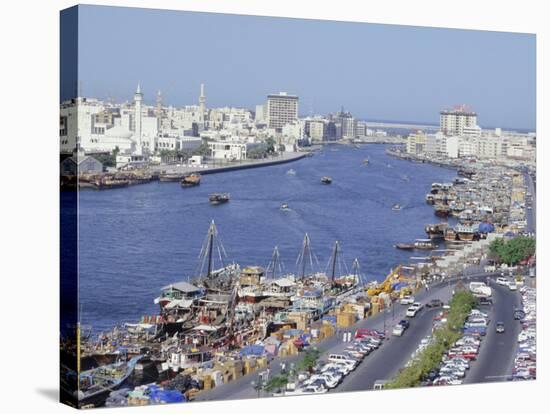 Dhow Wharves, Dubai Creek, Dubai, United Arab Emirates, Middle East-Anthony Waltham-Stretched Canvas