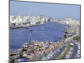 Dhow Wharves, Dubai Creek, Dubai, United Arab Emirates, Middle East-Anthony Waltham-Mounted Photographic Print