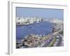 Dhow Wharves, Dubai Creek, Dubai, United Arab Emirates, Middle East-Anthony Waltham-Framed Photographic Print