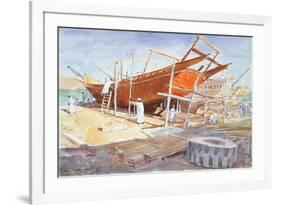 Dhow Yard, Sur, 1992-Lucy Willis-Framed Giclee Print