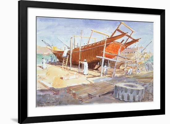 Dhow Yard, Sur, 1992-Lucy Willis-Framed Giclee Print