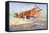 Dhow Yard, Sur, 1992-Lucy Willis-Framed Stretched Canvas