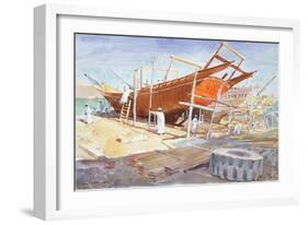 Dhow Yard, Sur, 1992-Lucy Willis-Framed Giclee Print