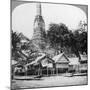 Dhows and Houses on the Chao Phraya River, Bangkok, Thailand, 1900s-null-Mounted Giclee Print