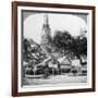 Dhows and Houses on the Chao Phraya River, Bangkok, Thailand, 1900s-null-Framed Giclee Print