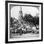 Dhows and Houses on the Chao Phraya River, Bangkok, Thailand, 1900s-null-Framed Giclee Print