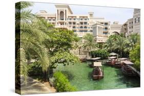 Dhows Cruise around the Madinat Jumeirah Hotel, Dubai, United Arab Emirates, Middle East-Amanda Hall-Stretched Canvas