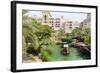 Dhows Cruise around the Madinat Jumeirah Hotel, Dubai, United Arab Emirates, Middle East-Amanda Hall-Framed Photographic Print