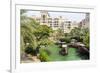 Dhows Cruise around the Madinat Jumeirah Hotel, Dubai, United Arab Emirates, Middle East-Amanda Hall-Framed Photographic Print