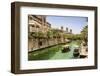 Dhows Cruise around the Madinat Jumeirah Hotel, Dubai, United Arab Emirates, Middle East-Amanda Hall-Framed Photographic Print