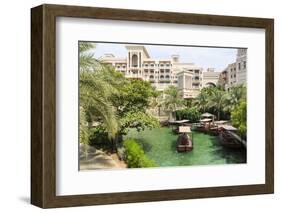 Dhows Cruise around the Madinat Jumeirah Hotel, Dubai, United Arab Emirates, Middle East-Amanda Hall-Framed Photographic Print