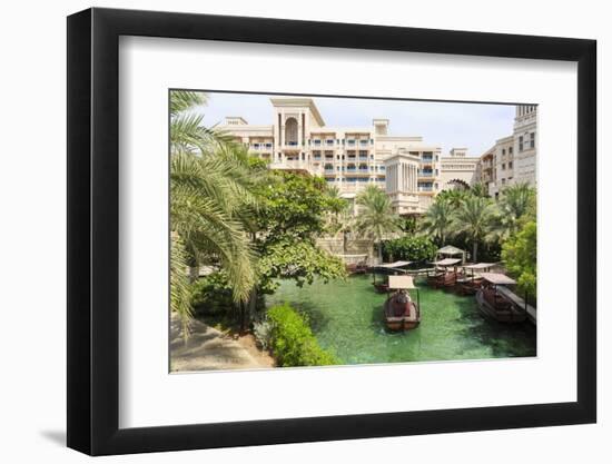 Dhows Cruise around the Madinat Jumeirah Hotel, Dubai, United Arab Emirates, Middle East-Amanda Hall-Framed Photographic Print