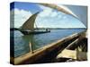 Dhows on River, Lamu, Kenya, East Africa, Africa-Tom Ang-Stretched Canvas