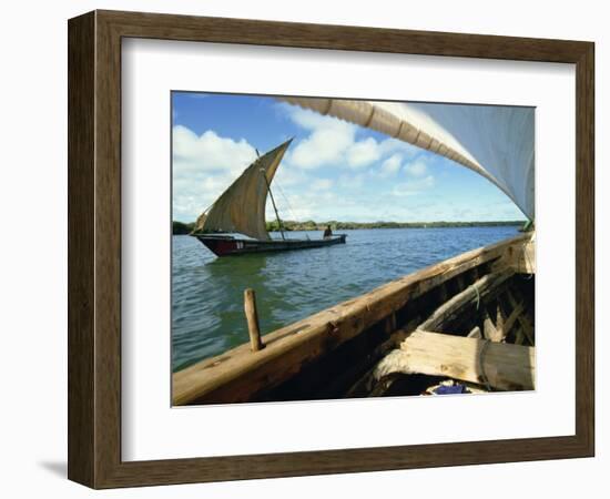 Dhows on River, Lamu, Kenya, East Africa, Africa-Tom Ang-Framed Photographic Print