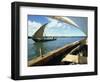 Dhows on River, Lamu, Kenya, East Africa, Africa-Tom Ang-Framed Photographic Print