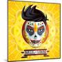 Dia De Los Muertos Day of the Dead Skull Face Painting-escova-Mounted Art Print