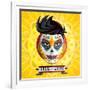 Dia De Los Muertos Day of the Dead Skull Face Painting-escova-Framed Art Print