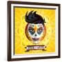 Dia De Los Muertos Day of the Dead Skull Face Painting-escova-Framed Art Print