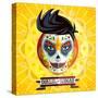 Dia De Los Muertos Day of the Dead Skull Face Painting-escova-Stretched Canvas