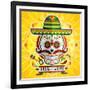 Dia De Los Muertos Day of the Dead Skull-escova-Framed Art Print