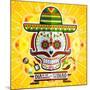 Dia De Los Muertos Day of the Dead Skull-escova-Mounted Art Print