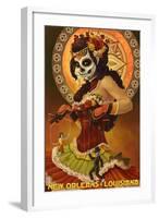 Dia De Los Muertos Marionettes - New Orleans, Louisiana-Lantern Press-Framed Art Print