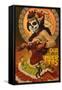 Dia De Los Muertos Marionettes-Lantern Press-Framed Stretched Canvas