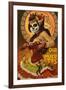 Dia De Los Muertos Marionettes-Lantern Press-Framed Art Print