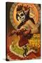 Dia De Los Muertos Marionettes-Lantern Press-Stretched Canvas