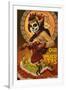 Dia De Los Muertos Marionettes-Lantern Press-Framed Art Print