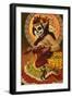 Dia De Los Muertos Marionettes-Lantern Press-Framed Art Print