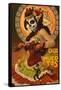 Dia De Los Muertos Marionettes-Lantern Press-Framed Stretched Canvas