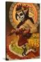 Dia De Los Muertos Marionettes-Lantern Press-Stretched Canvas